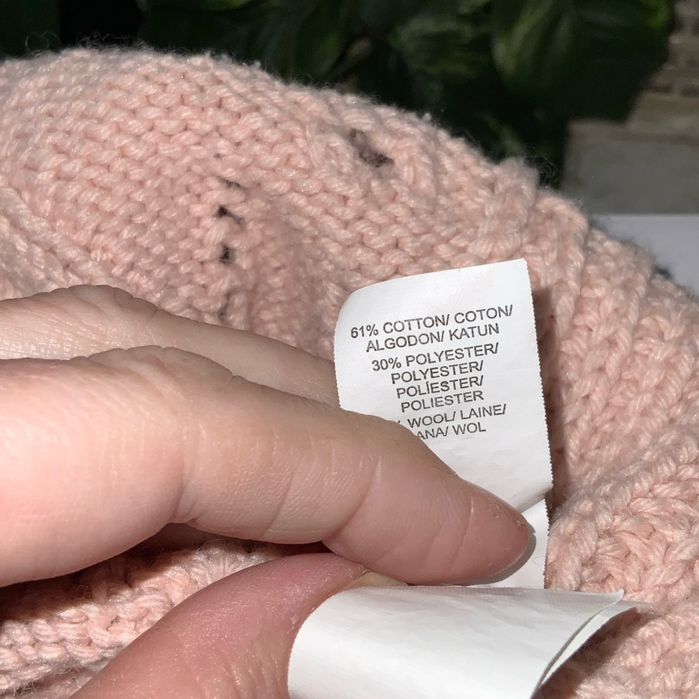 Lucky Brand Dusty Pink Cable Knit Crew Neck Ribbed Trim Casual Sweater S - Picture 12 of 13